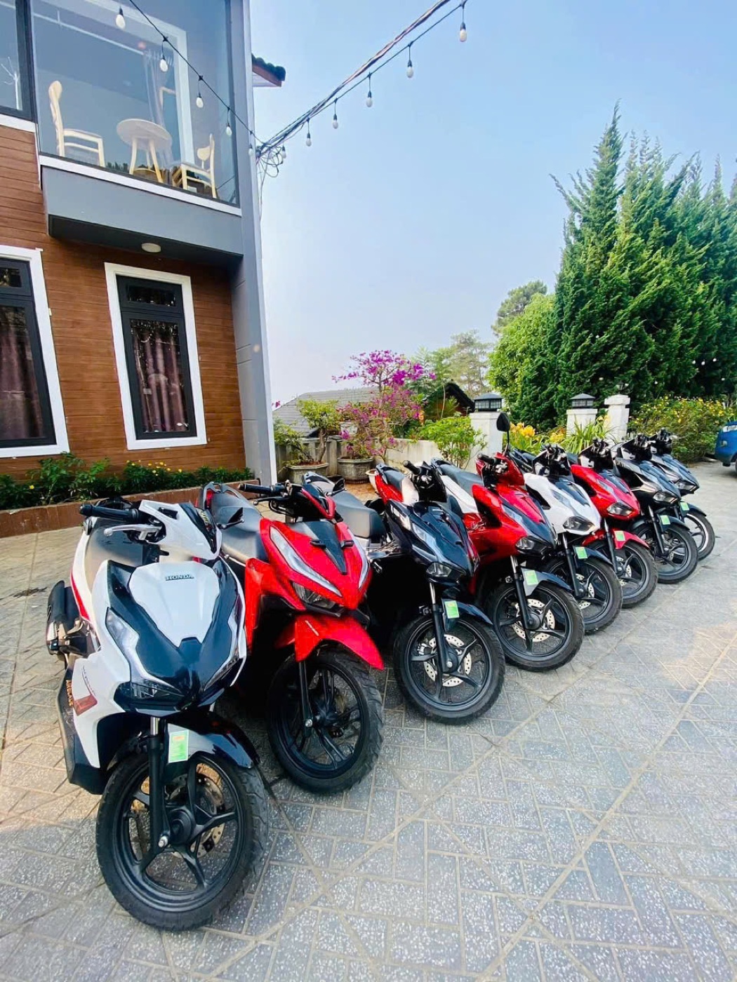 Dàn xe tay ga trước địa điểm nhận xe